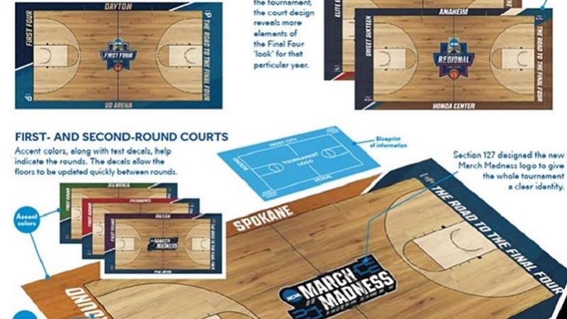   NCAA unveils new tournament courts for each round of March Madness
