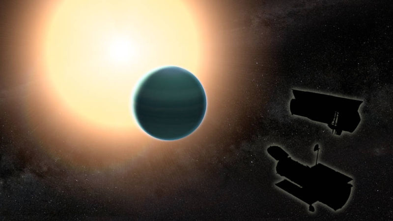 Astronomers find water in the atmosphere of a warm, Neptune-sized planet